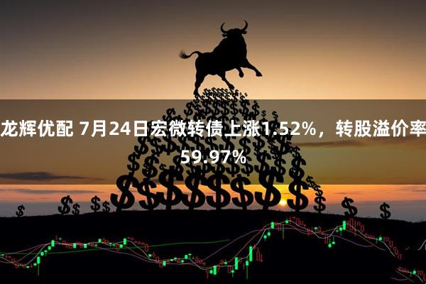 龙辉优配 7月24日宏微转债上涨1.52%，转股溢价率59.97%