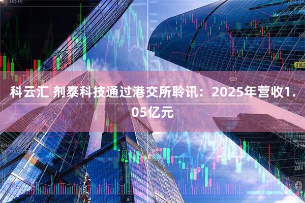 科云汇 剂泰科技通过港交所聆讯：2025年营收1.05亿元